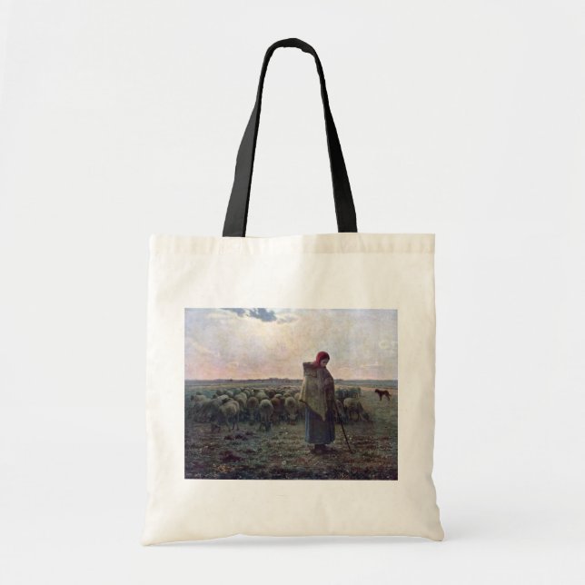 Tote Bag Bergère avec son troupeau, Jean-François Millet (Devant)