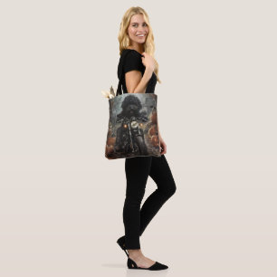Tote Bag Bernedoodle à moto Halloween effrayant