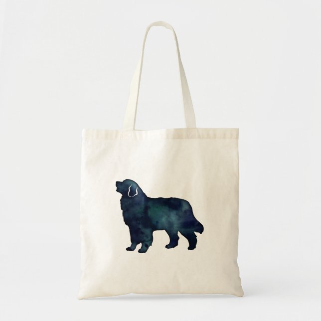 Tote Bag Bernese Mountain Dog Black Watercolor (Devant)
