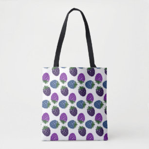 Tote Bag Berries colorées : Motif multicolore sans fil.