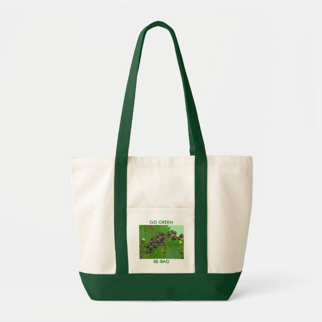 Tote Bag Berries de Pokeweed, DEVENEZ ÉCOLO, RE-BAG Fourre- (Devant)
