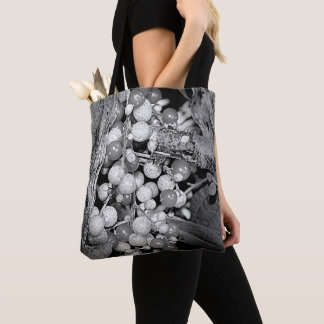 Tote Bag Berries En Nature Noire Et Blanche