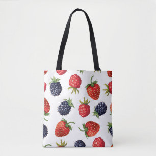 Tote Bag Berries réalistes Délicieux Motif sans couture