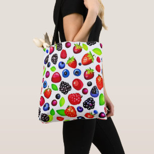 Tote Bag Berry Burst : Motif de fruits