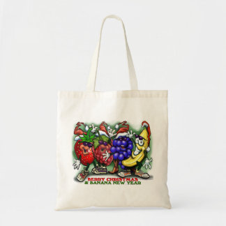 Tote Bag Berry Christmas Banana Nouvel An