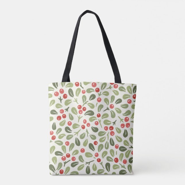Tote Bag Berry Fourre-tout Festive Mistletoe (Dos)