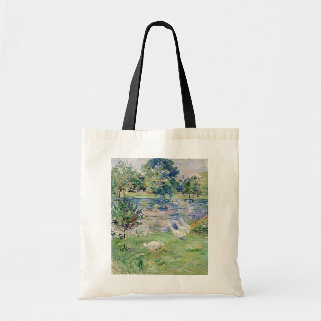 Tote Bag Berthe Morisot - Fille dans un bateau avec des oie (Devant)