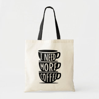 Tote Bag Besoin de café maintenant mignonne et élégant Louv