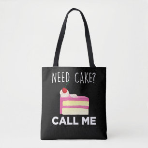 Tote Bag Besoin de gâteau Appelez-moi Pâtisserie Funny Ba