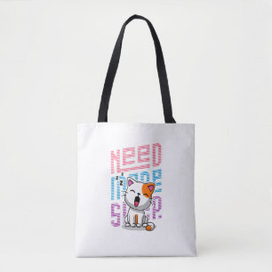 Tote Bag Besoin de plus de sommeil Funny Cat expression d