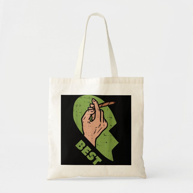 Tote Bag Best Bued Weed Matching Couple Joint Stoner Frien (Devant)