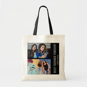 Tote Bag Best Friends Forever BFF Custom 4 Photo Collage
