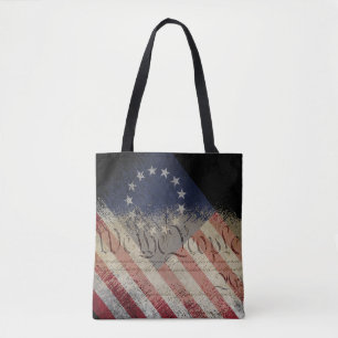 Tote Bag Betsy Ross American Drapeau NOUS LE PEUPLE Vintage