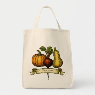 Tote Bag Betteraves de ferme citrouille et courge