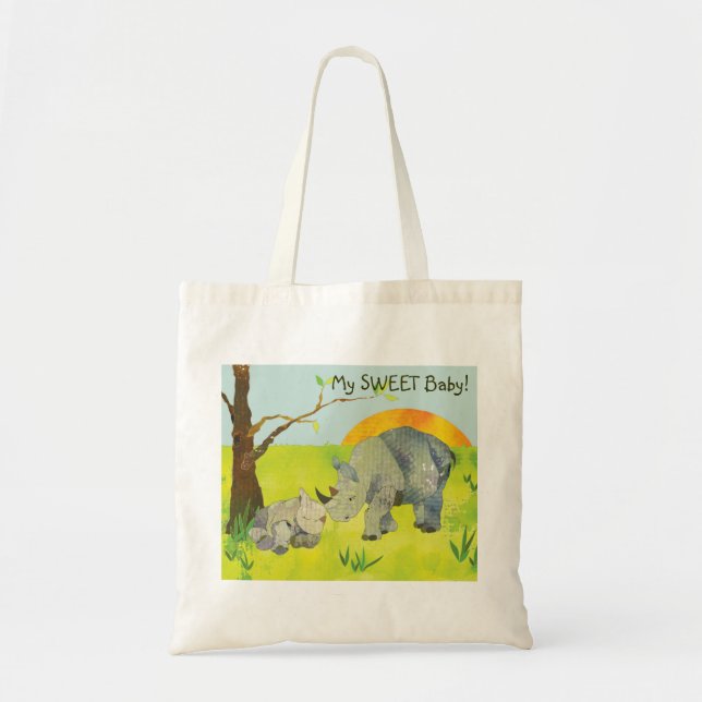 Tote Bag Beurre de bébé Rhinos doux (Devant)