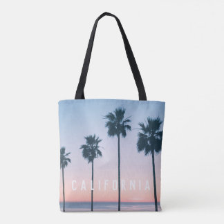 Tote Bag Bi-Coastal New York California Pink Blue Sunset