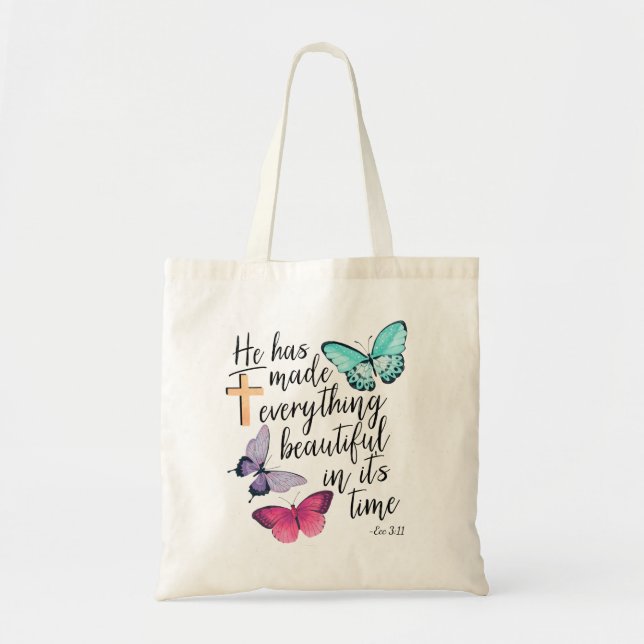 Tote Bag Bible Verse Cross Ecclesiastes Ecc Écriture (Devant)
