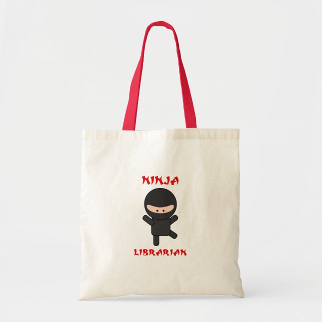 Tote Bag Bibliothécaire de Ninja (simple) (Devant)