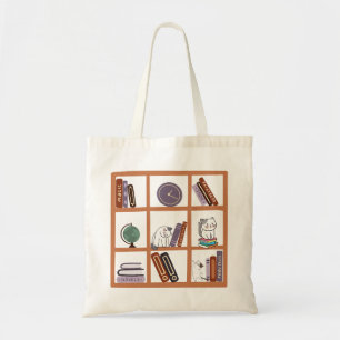 Tote Bag Bibliothèque de chats