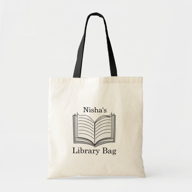Tote Bag Bibliothèque de livres personnalisés (Devant)