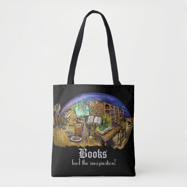 Tote Bag Bibliothèque des rêves vivants Fourre-tout (Devant)