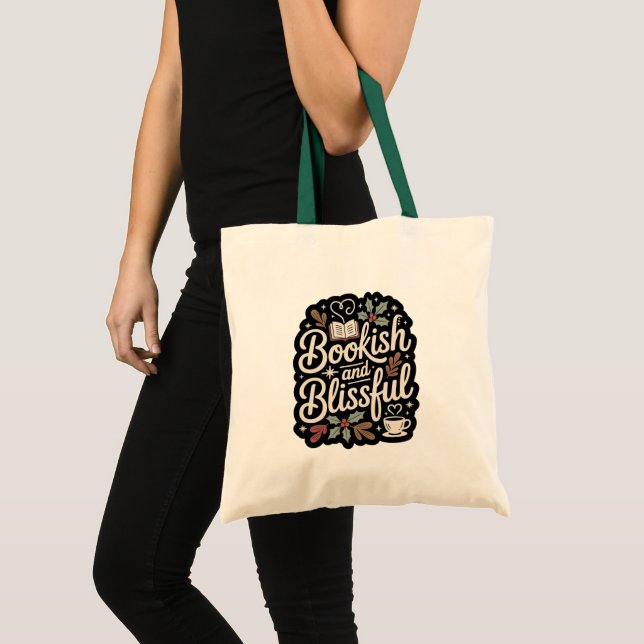 Tote Bag Bibliothèque Livresque et Heureuse de Noël (Devant (produit))