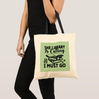 Tote Bag Bibliothèque mignonne appelant l'art des mots