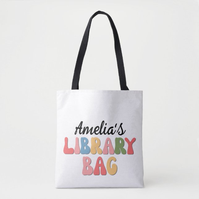 Tote Bag Bibliothèque personnalisée (Devant)