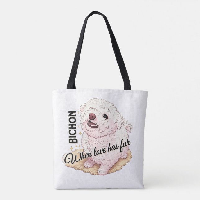 Tote Bag Bichon à fourrure d'amour  (Dos)