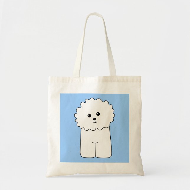Tote Bag Bichon Frise. (Devant)
