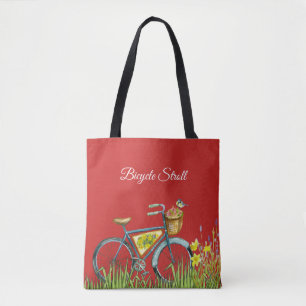 Tote Bag Bicyclette bleu rouge