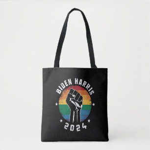 Tote Bag Biden Harris 2024 Elections LGBT Gay pride Arc-en-