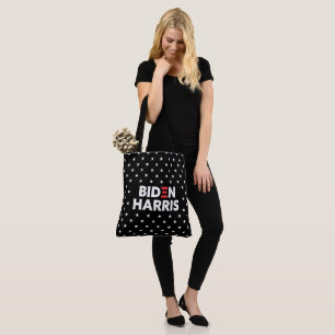 Tote Bag Biden / Harris Stars Pattern Black and White