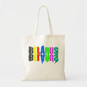 Tote Bag Biélorussie Colorful Happy Lettres
