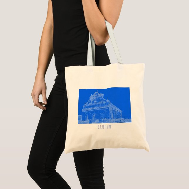 Tote Bag Biélorussie Slonim Grande synagogue Architecture C (Devant (produit))