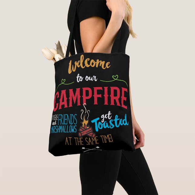 Tote Bag Bienvenue à notre feu de camp (Créateur téléchargé)