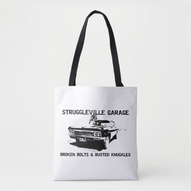Tote Bag Bienvenue au Garage de Struggleville - Où Bol cass (Devant)