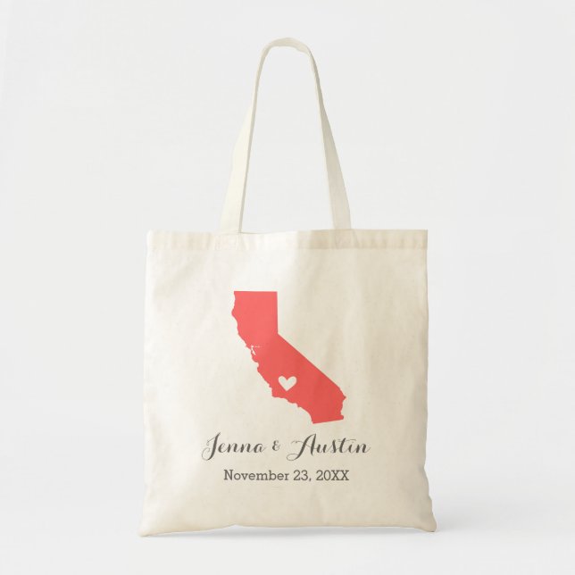 Tote Bag Bienvenue au Mariage californien (Devant)