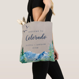 Tote Bag Bienvenue au Mariage Colorado Kraft