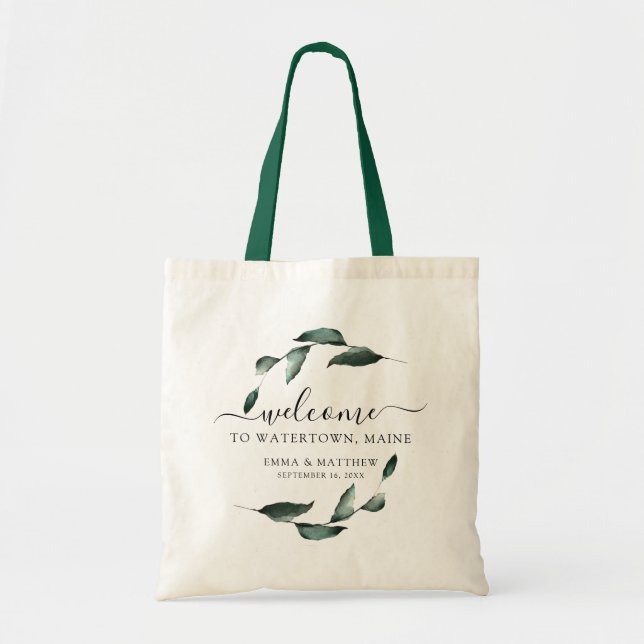 Tote Bag Bienvenue au mariage de destination botanique (Devant)