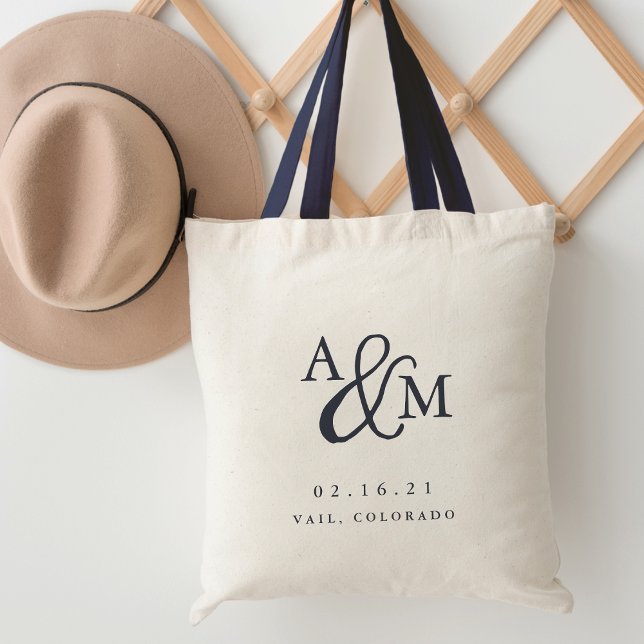 Tote Bag Bienvenue au Mariage de monogramme d'Ampersand (Créateur téléchargé)