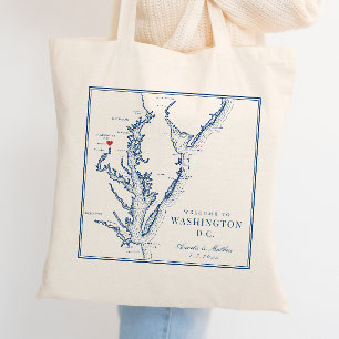 Tote Bag Bienvenue au mariage élégant à Washington DC, tenu