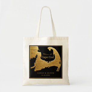 Tote Bag Bienvenue au mariage élégant de Cape Cod