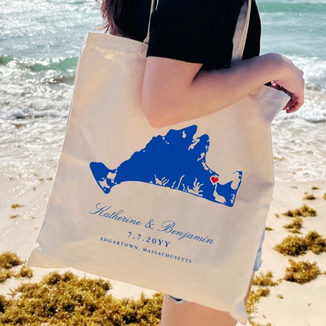 Tote Bag Bienvenue au mariage naval d'Edgartown sur l'île d (Créateur téléchargé)