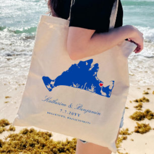 Tote Bag Bienvenue au mariage naval d'Edgartown sur Martha'