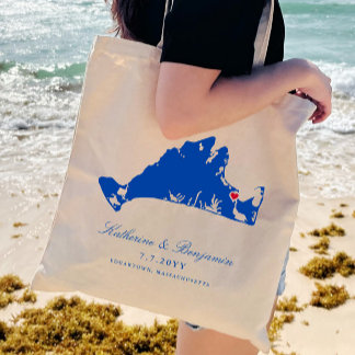 Tote Bag Bienvenue au mariage naval d'Edgartown sur Martha'