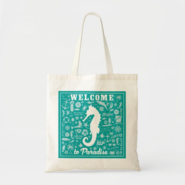 Tote Bag Bienvenue au paradis (Devant)