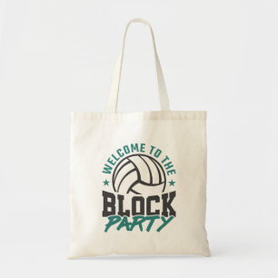 Tote Bag Bienvenue dans le bloc médian de volleyball du blo