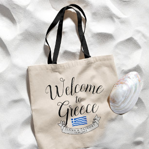 Tote Bag Bienvenue en Grèce   Destination Faveur Mariage