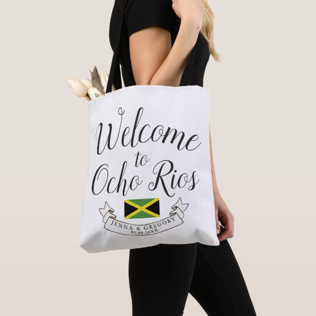 Tote Bag Bienvenue en Jamaïque | Personnalisation du mariag (De près)